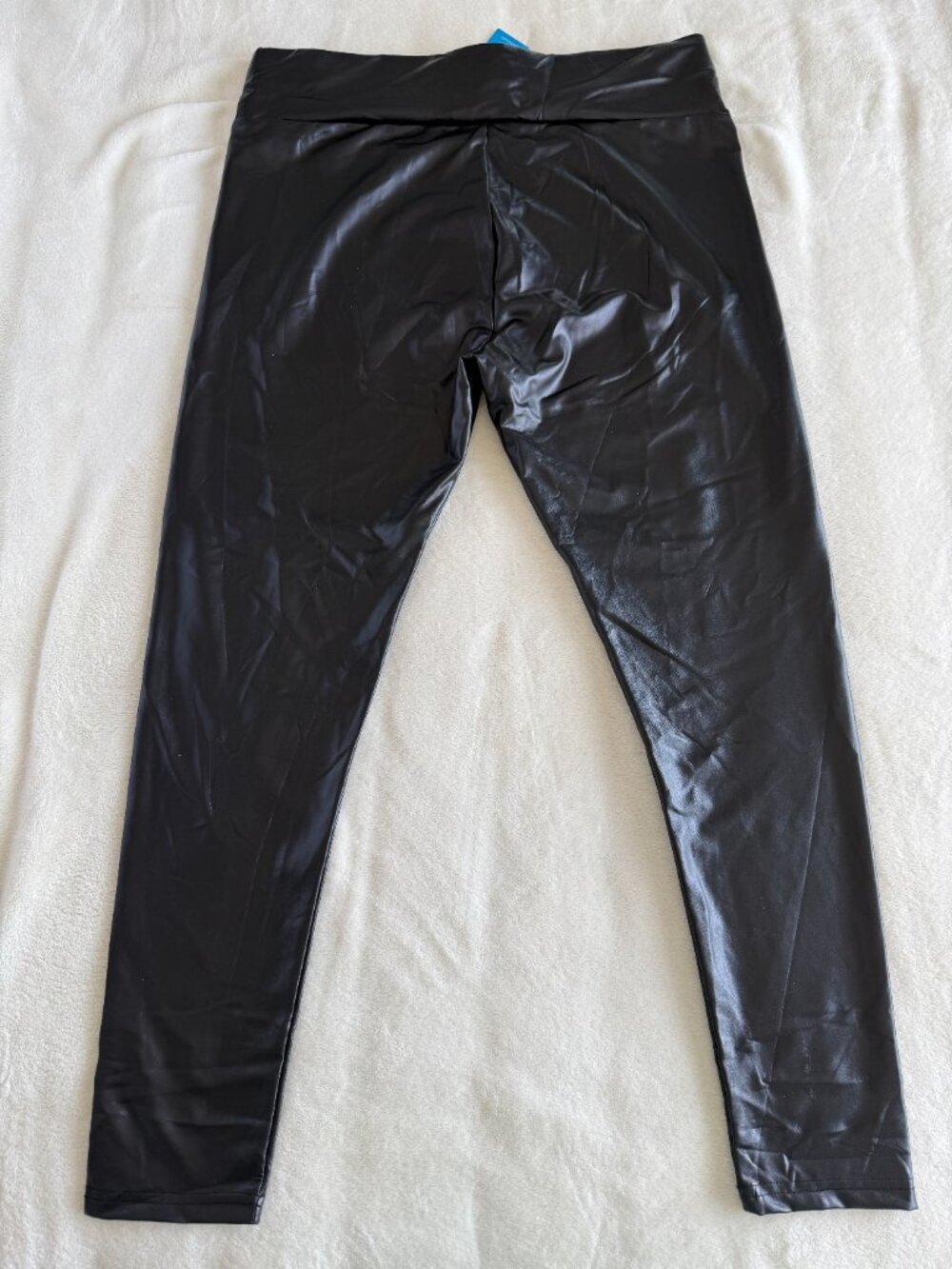 Cupshe Black Faux Leather High Rise Leggings Pants Women’s XL NWT